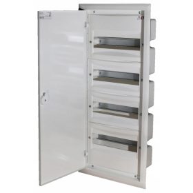   Razdelilna enota ETI Dido 001101206 s podzemno montažno ploščo 4x12 modulov IP40 ERP12-4 z belimi kovinskimi vrati