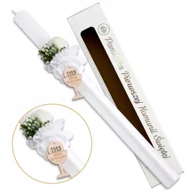   Slovenian Name: Ceremonialna sveča za prvo obhajilo s personalizirano škatlo

SEO-Optimized Description:
Ceremonialna sveča za prvo obhajilo je popoln dodatek k vaši posebni ceremoniji. Naša unikatna 