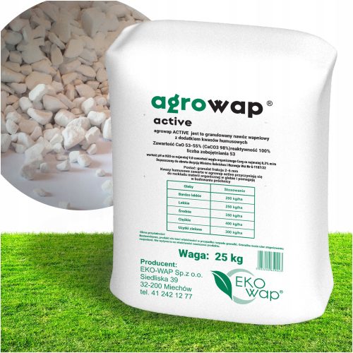 Ekološko granulirano gnojilo za travo Agrowap Active CaCO3 98% 25 kg