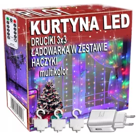   SVETLOBNA ZAVESA 300 LED LUČKE USB 3x3M ZA ZUNANJE IN NOTRANJE