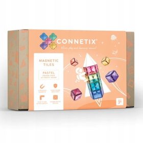 Connetix Magnetne Kocke Pastel Square Pack - 40 kosov