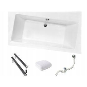   Akrilna kotna kopalna kad Besco Infinity, sredinski odtok, 170 x 110 cm