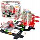Parkirna hiša Mochtoys 11047 za avtomobile, 3 nivoji, ulice z znaki