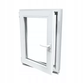 Toplo belo PVC okno za levo stran 50x60 500x600 novo