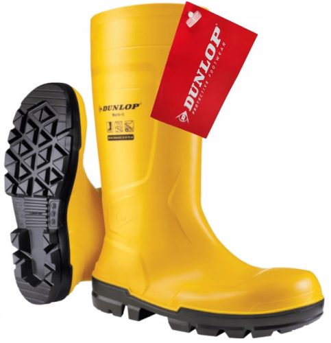 Gumijasti delovni čevlji Dunlop Work-it Full Safety S5, rumeni, velikost 43