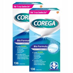   Corega Tabs Bio Formula tablete za čiščenje zobnih protez 136 kos