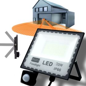 Halogenska LED svetilka z gibljivim senzorjem 20W