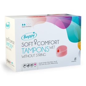 Beppy Soft+Comfort Vlažni Tamponi brez Vrvice, 8 Kosov