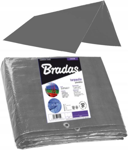 BRADAS Debel Prekrivni Ponjava 4x5m, 120g/m2, Srebrna