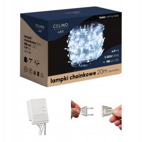   Lampice za novoletno jelko notranje/ Zunanje božične lučke 188 LED 20m Hladno bele vzdržljive
