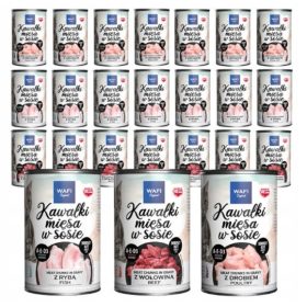   WAFI SVEŽA HRANA ZA MAČKE, KOŠČKI V SLASTNEM OMAKI 24x400G