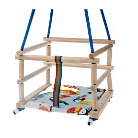 Viseča lesena gugalnica za otroke