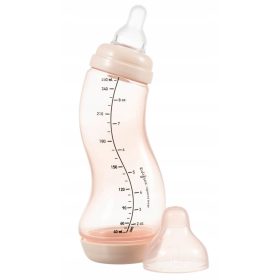 Difrax steklenica proti kolikam naravna ozka 250ml roza