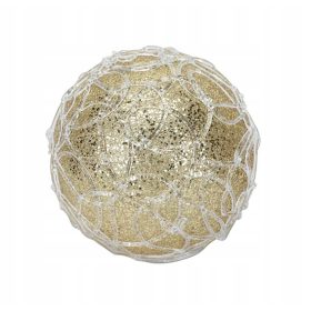 LED BOŽIČNA KROGLA ZA MIZO ZLATA 20,5CM