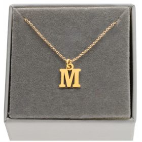  Zlata verižica s črko M 925 poljubna črka 45 cm
