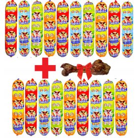 Papito Bar 19x1KG Pasja Hrana za Pse 83% Meso + GRATIS