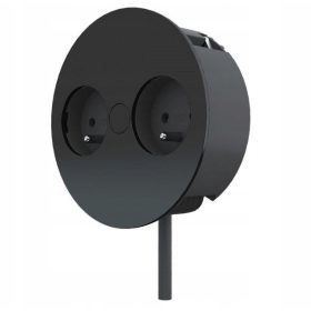   Bachmann dvojna namizna električna vtičnica TWIST BHM931152, črna