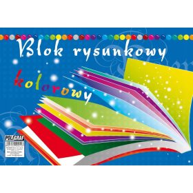   BLOK ZA RISANJE z BARVNIMI listi A4 20 listov POLIGRAF set 10 KOSOV