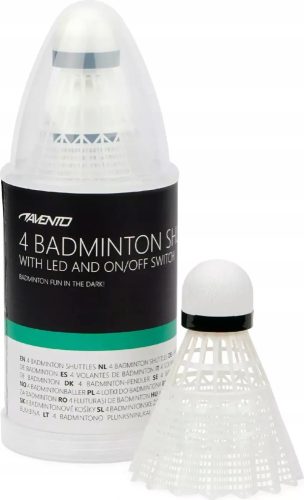 Avento LED svetleči lotki za badminton x4