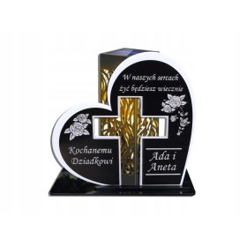   Znicz Solarna za grob v obliki krogle z elegantno podstavko iz laminata in akrilnega stekla