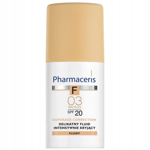 PHARMACERIS F Tekoče prekrivno sredstvo z zaščito SPF 20 bronze 03