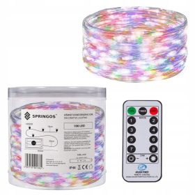   WinterLight LED lučke za zunanje božično drevo 10,2 m 100 LED lučk na baterijo multi svetloba + daljinski upravljalnik