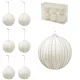 Kremaste okrasne kroglice za božično drevo - set 6 kosov, premer 8 cm