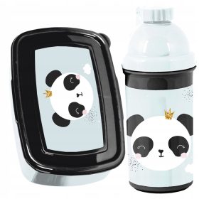 Bidon in kosilo za deklico panda Paso 550 ml