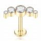 Labret Helix Uhani Cirkon Zlato Titan 1,2/6