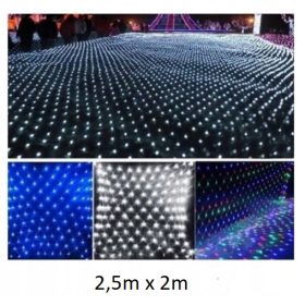   Lampice za novoletno jelko 200 LED zunanje in notranje - svetlobna mreža - zavesa - 2,5m x 2m