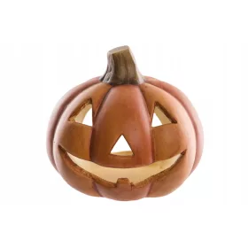 Keramična buča lampion Halloween Projektdecor 15 cm