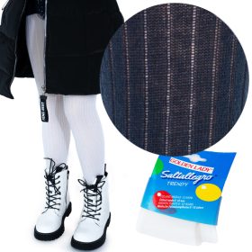   RAJSTOPE ZA OTROKE V TEMNO MODRI BARVI Z ZLATO | Cieple otroške akrilne pajkice Golden Lady so idealne za jesen in zimo. Izdelane iz 82% akrila in 18% poliamida, so mehke in prijetne na koži ter se pr