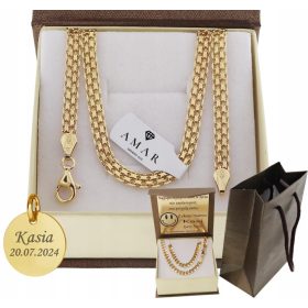   ZLATA POLNA ŽENSKA VERIŽICA BISMARK PR. 925 585 14K + GRATIS GRAVIRANJE