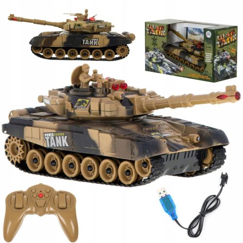 VELIKI VOJAŠKI TANK Z DALJINSKIM UPRAVLJANJEM IN SVETLOBNIM IN ZVOČNIM UČINKOM RC