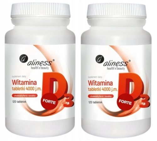 Aliness Vitamina D3 Forte 4000 IU - Dopolnilo za Močan Imunski Sistem in Zdrave Kosti