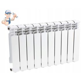  Krakterm 1184 W beli aluminijasti radiator 700 x 575 x 95 mm - stranski priključek