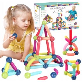 MAGNETNE KOCKE ZA OTROKE - VELIK SET MAGNETNIH PALIČK XXL