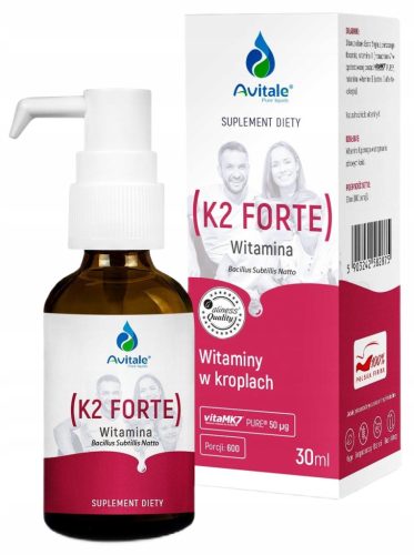 Avitale Vitamin K2 FORTE Vita MK7 50µg 30 ml - Ključ za Močne Kosti in Zdravje Srca