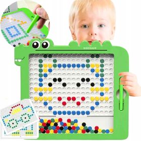 Magnetna tabla za otroke z velikim magpadom in šablonami