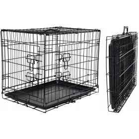   Kakovostna Kovinska Kletka za Pse in Mačke M/L 63x44x50,5 cm