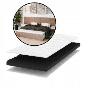 Tompol Venerdi Black masažni nadvložek 90 x 200 x 7 cm H3