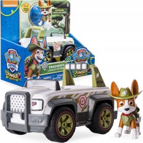  PAW PATROL TRACKER JEEP AVTOMOBIL + MOBILNA FIGURA JUNGLE RESCUE JUNGLE