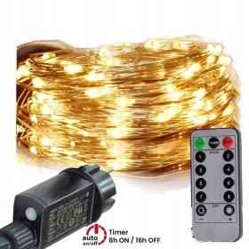   LUČKE NA ŽICI 200 LED 20M 8 FUNKCIJ + DALJINSKI UPRAVLJALNIK