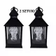 LED sveča z angelom Cortina 23 cm črna