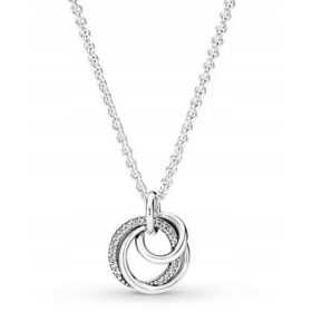    Ogrlica z okroglim obeskom Family is the most important Silver S925