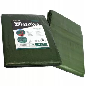   Večnamenska Vodoodporna Plandeka 4x5 m, 90g/m2 z Aluminijastimi Očki