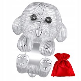   Pesjan G813 Srebrni Charm z Majhnim Belim Peskom in Obeski za Zapestnico