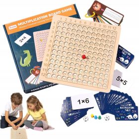   Tablica množenja Drevena logična igra Zoo Animals Multicolor