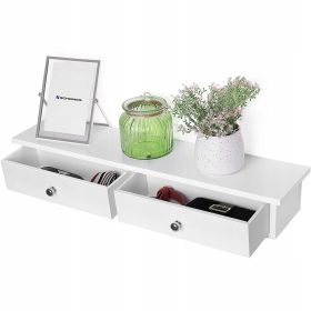   Pametna stenska polica z belo barvo za organizacijo vašega prostora. Univerzalna in funkcionalna pripomoček za shranjevanje v vašem domu. Izdelana iz visokokakovostnega materiala MDF za dolgotrajno up