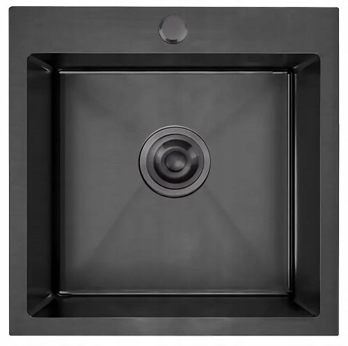 rno jekleno pomivalno korito Forb BLACK 50x50 cm